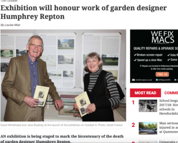 Photo showing curators of Humphrey Repton exhibition