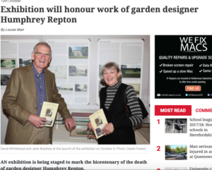 Photo showing curators of Humphrey Repton exhibition